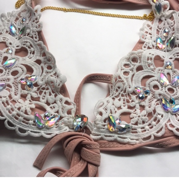 Crystal glam bikini yacht pool party mansion sexy swim cruise resort Vegas S2 - Picture 3 of 4